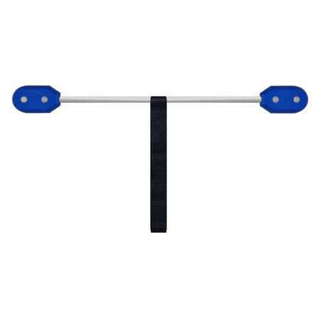 Arctic-Guard Sidewall Stowage Assembly with bungee cord, two ABS brackets, and a pull strap, ideal for securing trailer loads.