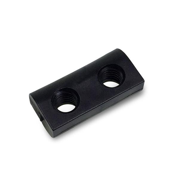 Catch Base Latch for Ricon Passenger/Tail Lifts with multiple holes, measuring 32mm x 17mm x 12mm, suitable for commercial trailers.