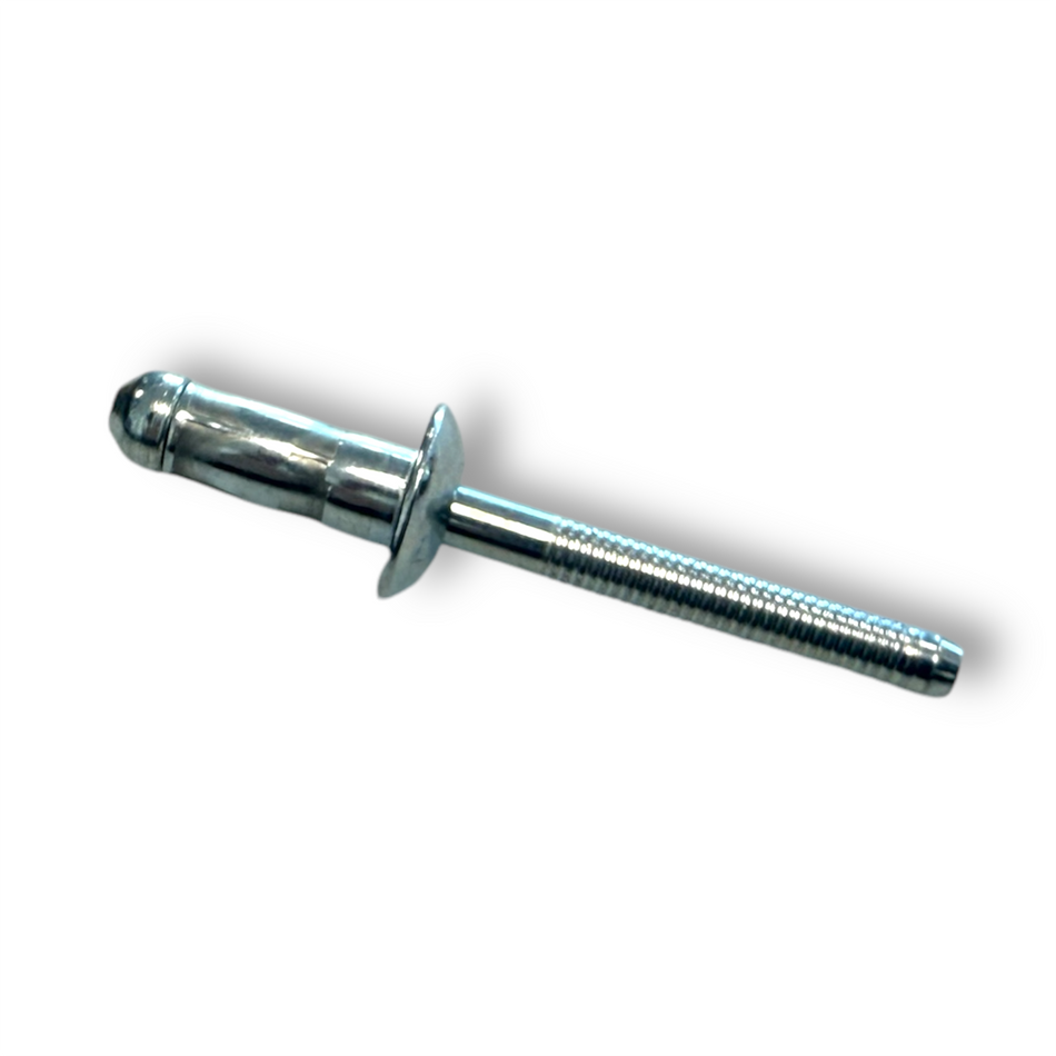 Steel Dome head Rivet 6.4 x14.5mm, a metal hardware tool with a long handle, ideal for securing trailer parts.