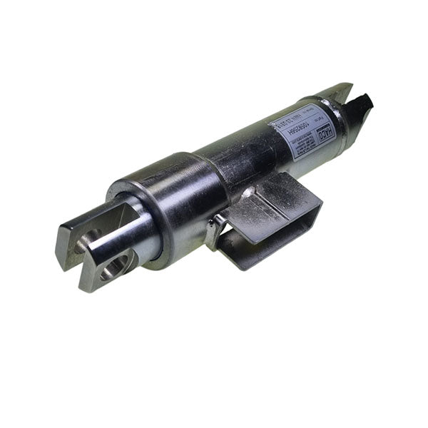 Tilt Cylinder CSV07 Ø47/45 HACO, metal connector, close-up view, ideal for Dhollandia tail lift systems, from Nationwide Trailer Parts Ltd.