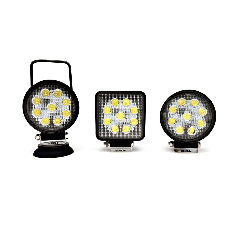 Economy LED Work Lamp Series (round, square & magnetic options)