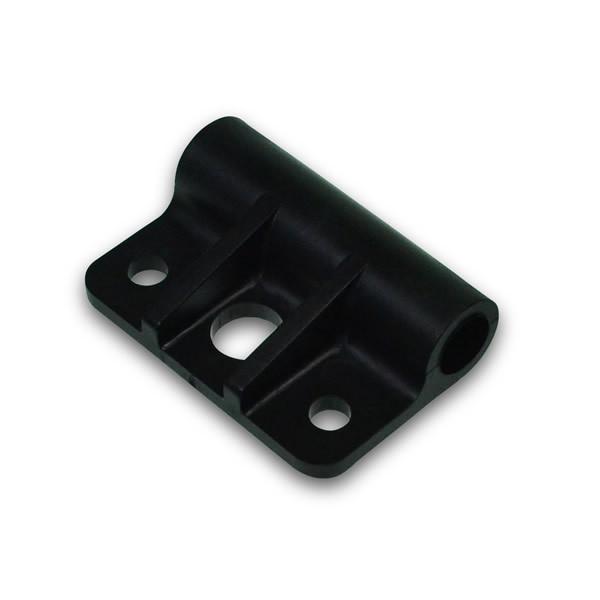 Plastic Roller Holder - Dry Freight, shown as a sturdy black component, designed for mobile doors, highlighting its role in enhancing commercial trailer functionality.