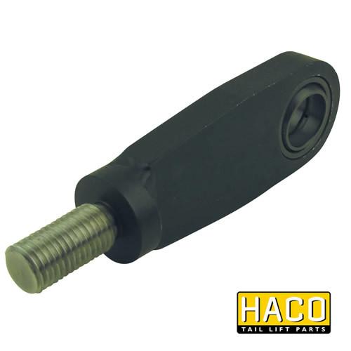 Extension GE30 HACO, a metal fastener with bolt, designed for Zepro Tail Lifts 20301. Features include 135 mm underside to center, M24 screw thread, and 30 pin hole.