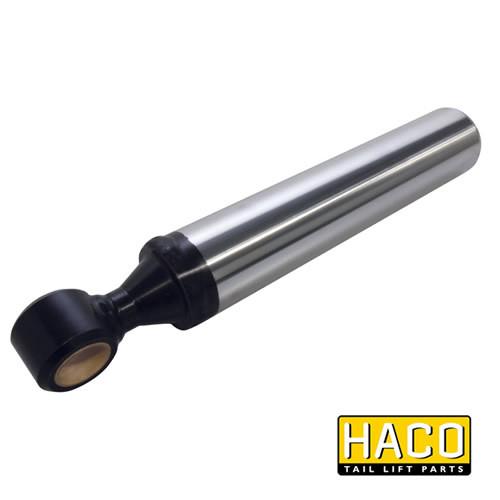 Piston Rod HACO to Suit Bar Cargolift, featuring a close-up of the induction hardened steel cylinder, ideal for trailer parts. Dimensions included in product details.