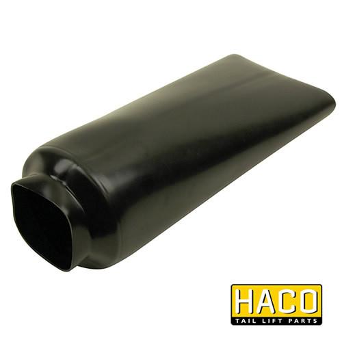 Dust Cover HACO for Bar Cargolift 101103685, a black cylindrical object, size Ø70x290mm, resistant to ozone, UV, and oil.