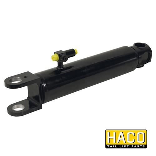 Lift Ram HACO to Suit Bar Cargolift 1WE130823, featuring a black cylinder with a yellow knob, designed for commercial trailer lift systems.