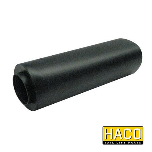 Dust Cover HACO for Bar Cargolift, model 101103685, shown as a black cylinder. Size: Ø70x310 mm, resistant to ozone, UV, and oil.