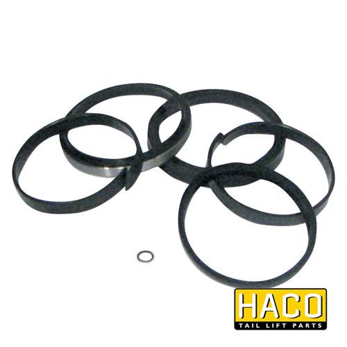 Sealkit HACO for Bar Cargolift 101103487, features a group of black rings, suitable for single acting, size Ø70-230mm. Ideal for commercial trailer maintenance.