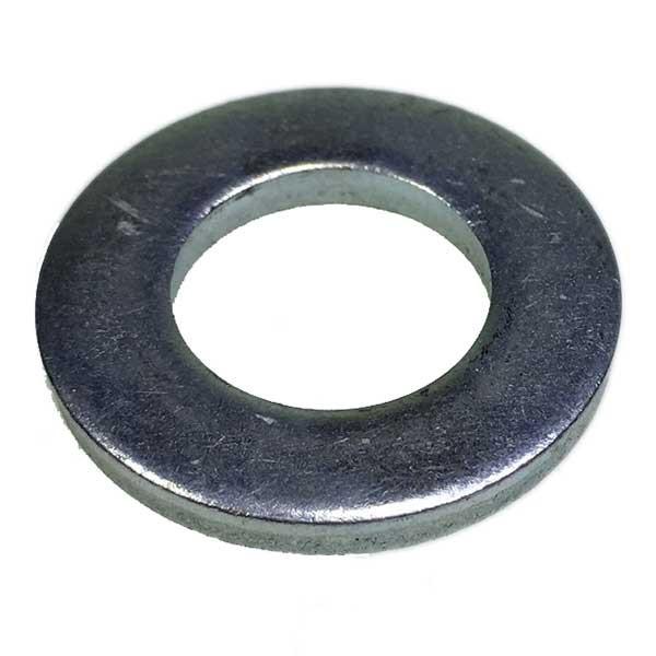 Close-up of Washer M12 - Thick, a metal ring essential for anti-tilt kits and levelling pins in commercial trailers.