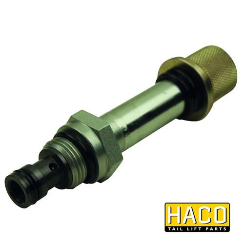 Cartridge double acting Ø12,7mm HACO, suitable for Zepro 21621, shown in a close-up of a metal cylinder fastener.