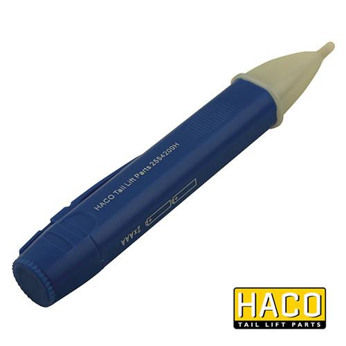 Coil tester HACO, a precise tool for assessing tail lift electrical coils, featuring an indicator light for easy coil function checks.