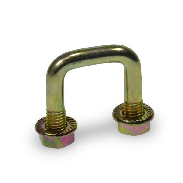 Cable Anchor U Bolt for Whiting Shutter Doors, featuring a metal bolt and nut, ideal for DRY FREIGHT trailer doors.