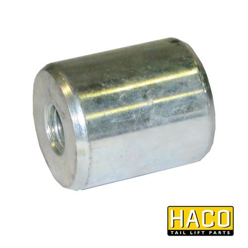 Pin HACO to fit Bar Cargolift Tail Lift, metal cylinder with nut, 82mm length, 35mm diameter, compatible with parts 101131563 & 01.131563.