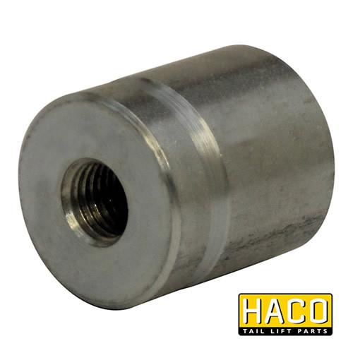 Pin HACO alternative, metal cylinder with nut, suitable for Bar Cargolift Tail Lift, interchangeable with parts 101126053 & 01.126053, 44mm length, 40mm diameter.