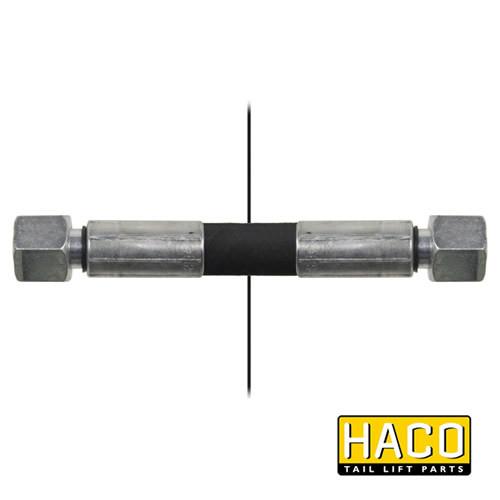 680mm Length Hose HACO designed for Bar Cargo 101109141, features double steel jacket and is ozone and UV resistant, suitable for commercial trailers.