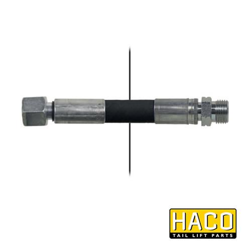 Hose HACO to Suit MBB Palfinger 1368074, 750mm, featuring a durable double steel jacket and 10L nut/thread, ideal for commercial trailer applications.