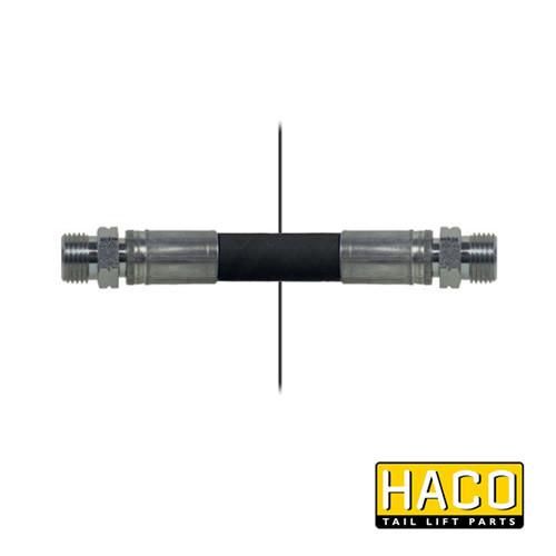 Hose HACO to Suit MBB Palfinger 1295736, 850mm, featuring a metal tube with a double steel jacket, ideal for commercial trailer applications.