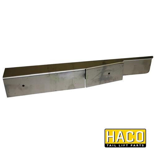 Platform Corner (Left) HACO for Zepro 31879, metal hinge piece suited for tail lifts, featuring holes for secure attachment, ideal for commercial trailers.