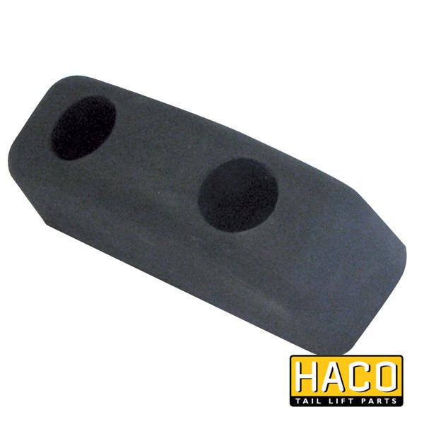 Buffer 125x40x45mm HACO, black with holes, compatible with Dhollandia M1415, designed for tail lifts. Ideal for large commercial trailers.