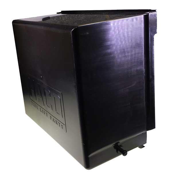 Power Pack Cover for Dhollania M3058, displayed as a sleek black box, designed for commercial vehicle parts, available at Nationwide Trailer Parts Ltd.