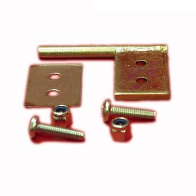 Close-up of the RUL Handrail Lug Kit for Ratcliff Palfinger Tail Lifts, highlighting the metal bar, corner, and screw components.