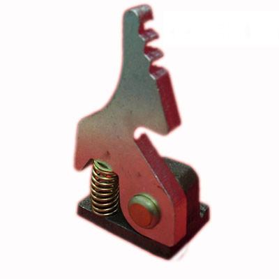 Spring Latch for Ratcliff Palfinger Tail Lifts, featuring a metal structure with a visible spring, designed for specific Ratcliff models, ensuring secure trailer operations.