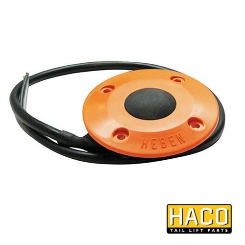 UP Footcontrol HACO to Suit Zepro 69088 with 500mm cable and Crouzet switch, shown in close-up with black and orange details.