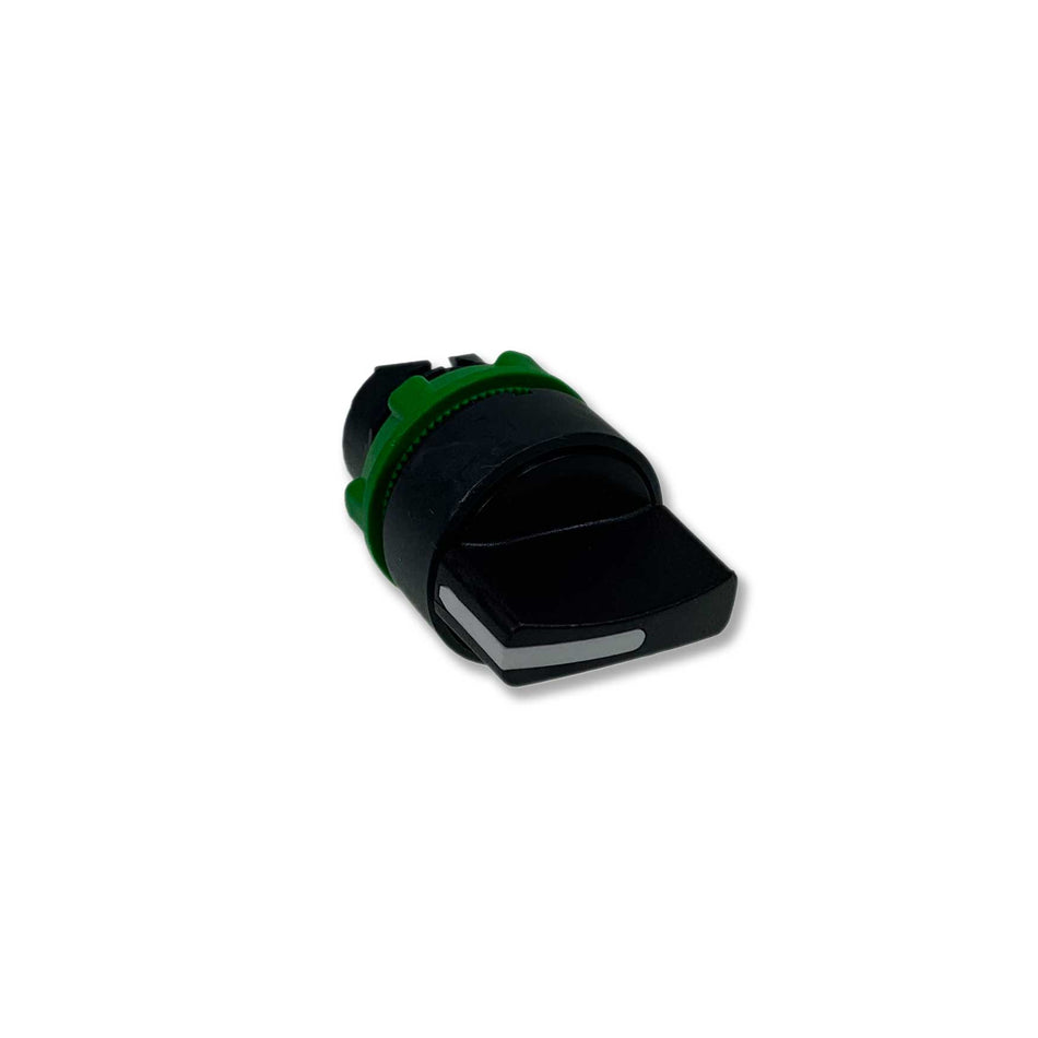 Rotary Switch 1-0-1 TM HACO for MBB Palfinger 2007456, featuring a black and green design, suitable for commercial trailer parts.