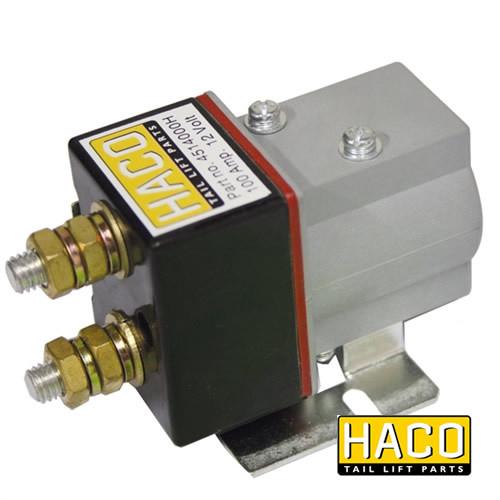 Starter Solenoid SW80-PE 12V with silver contacts, designed for Zepro 21948. Close-up of connectors, ensuring compatibility with commercial vehicle parts.