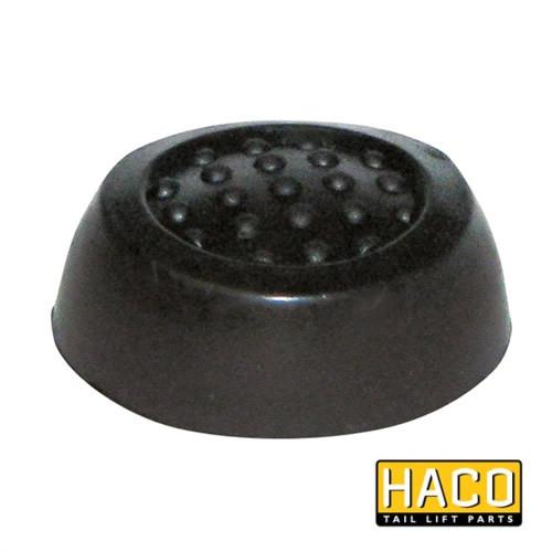 Rubber for pushbutton HACO to Suit Zepro 31136, featuring a black, round surface with holes, designed for commercial trailer applications.