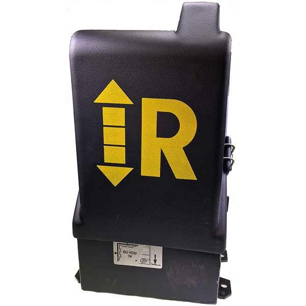 Small V Pack Simple Handpump 12V, shown in black box with yellow text and arrows, suitable for manual RUL models with wiring modification.