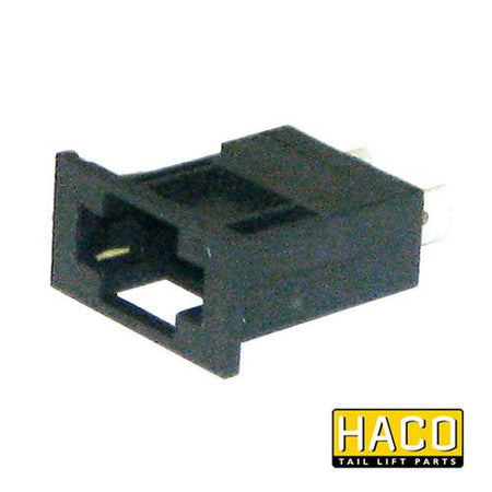 Fuse holder clips to suit E0700, compatible with Dhollandia Tail Lifts, shown with a black electrical device and white plug.