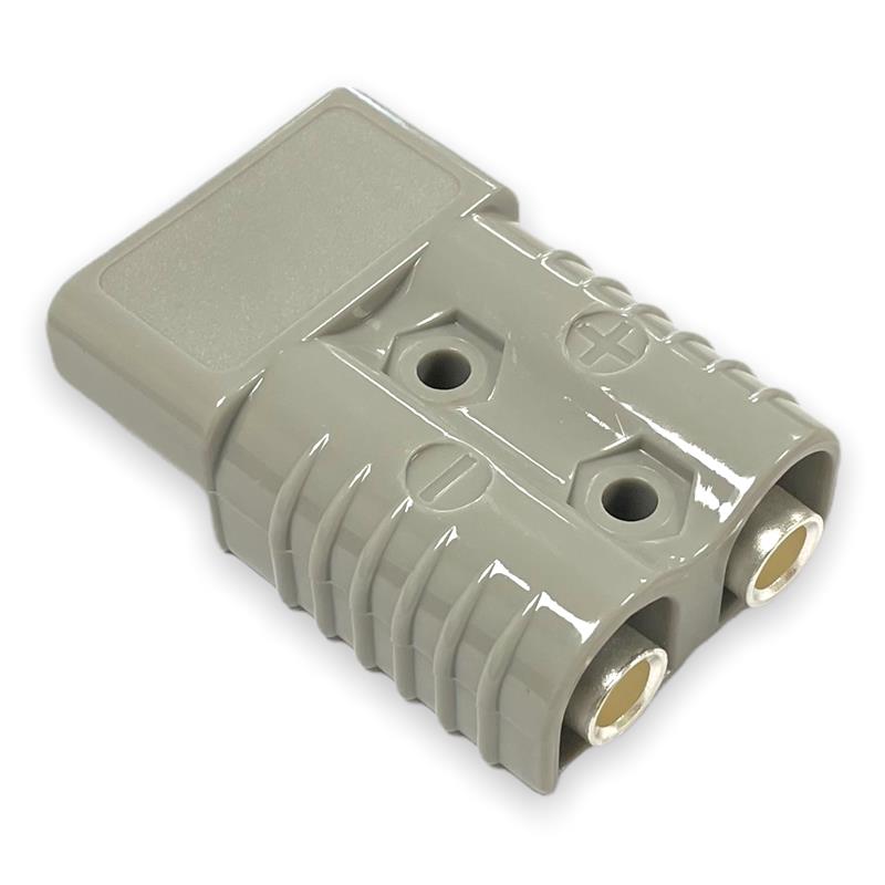 175A Anderson Style Connector plug with two holes, designed for tail lifts. Compatible with 35mm cable, includes two contacts. Ideal for commercial vehicle parts.