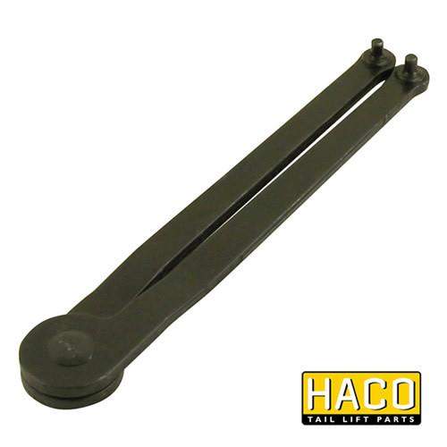 Ø4mm Pin-hole Key HACO, a black metal tool with a circular end, designed for 4mm pins to safely unlock cylinders with a single turn.