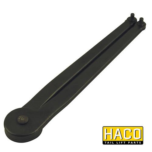 Ø5mm Pin-hole Key HACO, a black metal tool with screws, designed for easy cylinder access without damage, suitable for commercial trailer maintenance.