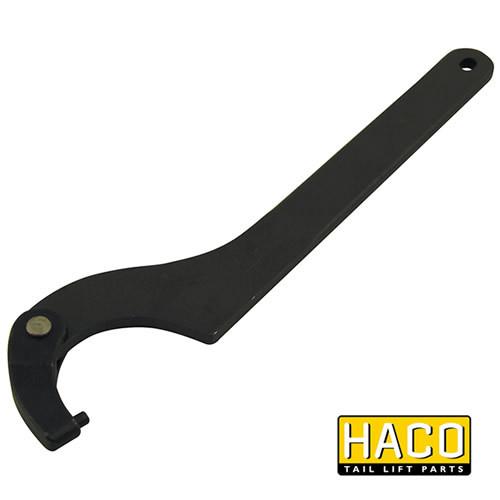 60-90 Ø5mm 'C' Spanner / Hook Wrench HACO, a black tool essential for protecting cylinder heads and pistons in commercial trailers and vehicles.