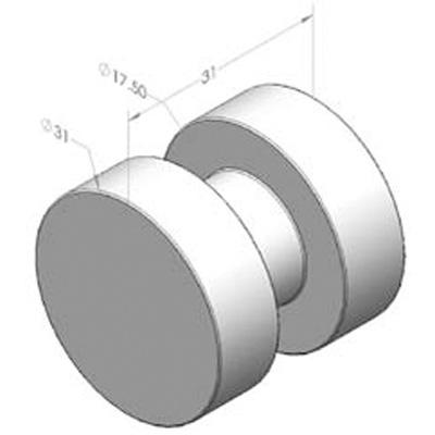 White Bobbin (31mm x 31mm) for curtain side vehicles, featuring a circular design with numbers and a wire, ideal for commercial trailer applications.