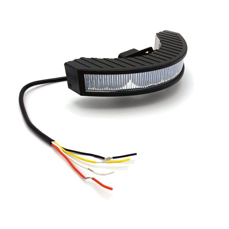 180° Amber Corner Beacon/Warning Light with wires, offering 360º coverage, ideal for vehicles with roof racks, featuring long-life LEDs and various mounting options.