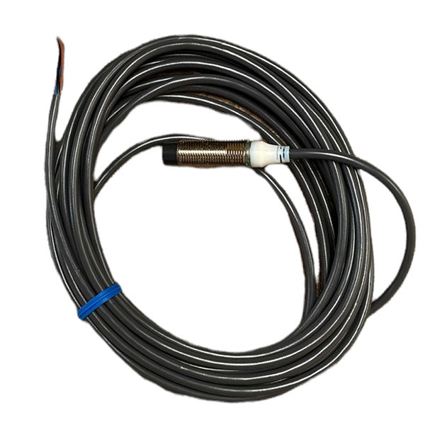 Limit switch proxiswitch featuring a black cable with a blue band, designed for precise electrical control in commercial trailers.