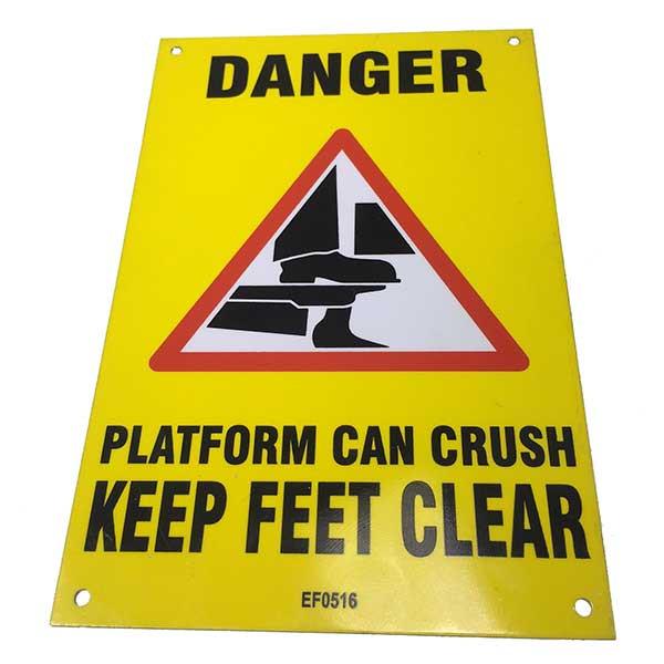 Keep Feet Clear Plate