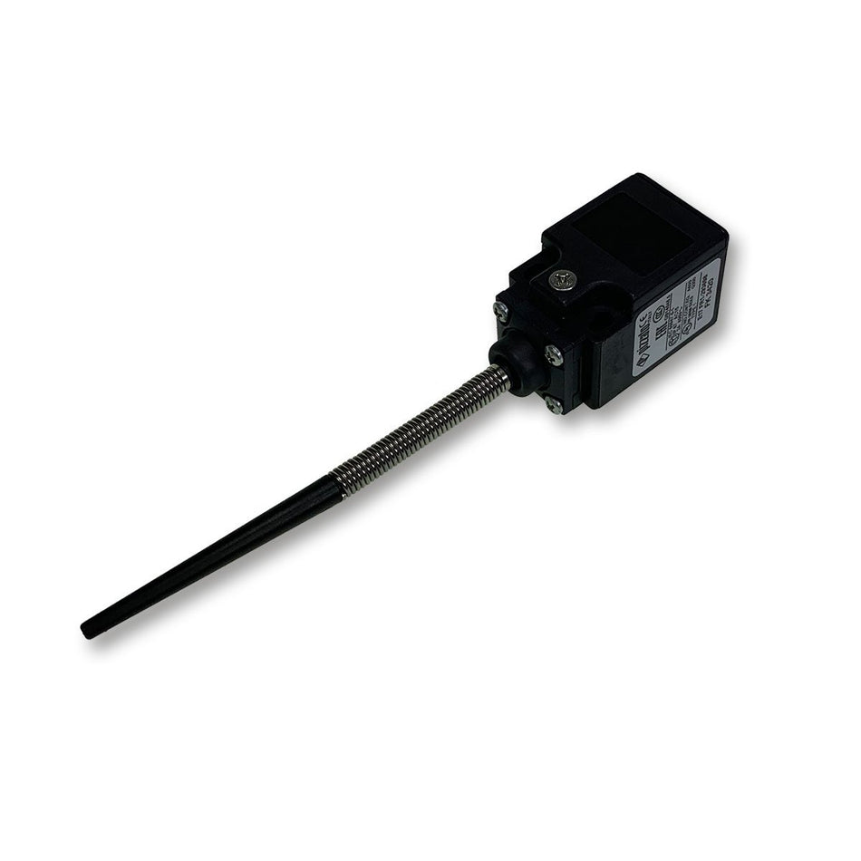 Limit Switch for Anteo Tail Lifts, featuring a black device with a prominent metal antenna and visible spring mechanism, essential for commercial trailer functionality.