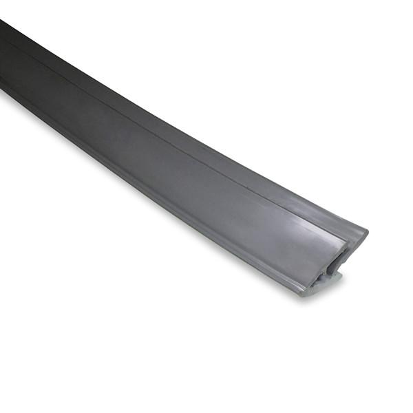 Close-up of an Insulated Side Seal for Whiting Shutter Doors, highlighting the grey rubber and metal profile details.