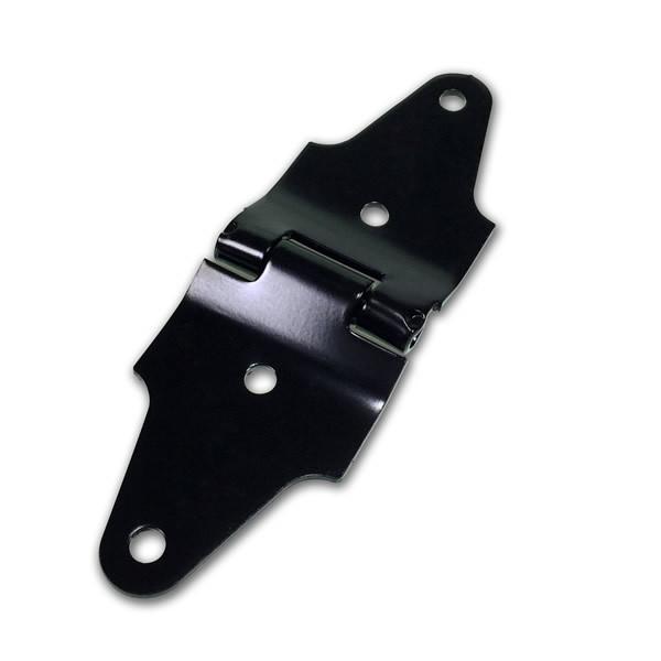 Centre Hinge - Dry Freight with screws, designed for Whiting Shutter Doors, showcasing durable black metal construction suitable for large commercial trailers.