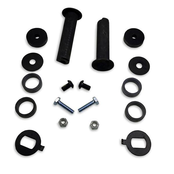 RFJ Hinge Pin Kit for Ricon Passenger/Tail Lifts, featuring black metal components, including circular elements, essential for commercial trailer maintenance and repair.