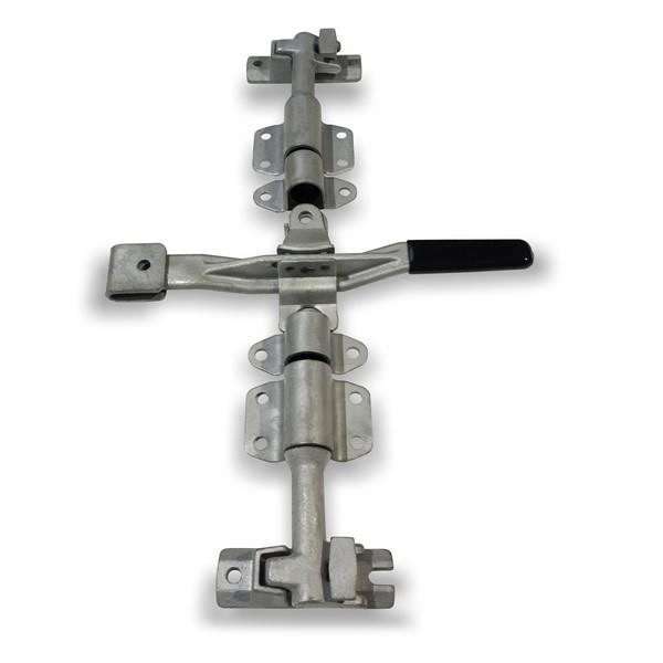 27mm Door Locking Gear featuring a robust galvanized finish, black handle, and gasket set for efficient operation on left or right-hand doors.