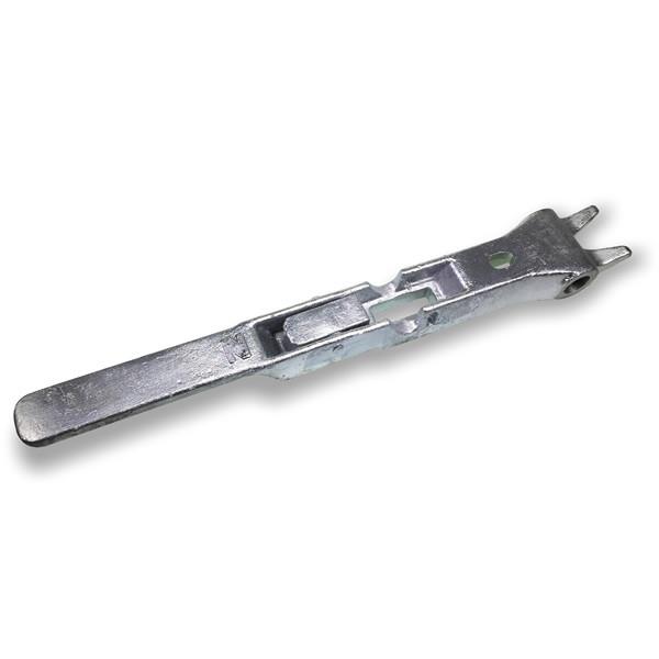 Normanton Handle, a high-quality silver wrench, ideal for commercial trailer maintenance, shown in close-up detail against a plain background.