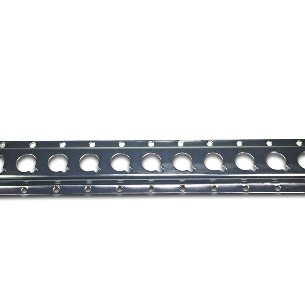 Zinc Plated 1806 Track, 3-metre length, featuring multiple holes for load restraint in commercial vehicles, crafted from high-quality S250 carbon steel.