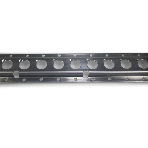 Stainless Steel 1806 Track with evenly spaced holes, designed for load restraint in commercial vehicles and HGV trailers, measures 3050mm in length.