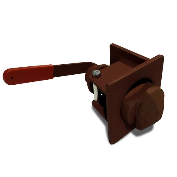 Universal Retractable Twist Lock, a mechanical lever tool for trailer corner castings, featuring a retractable, positive locking mechanism with a steel body and forged head assembly.