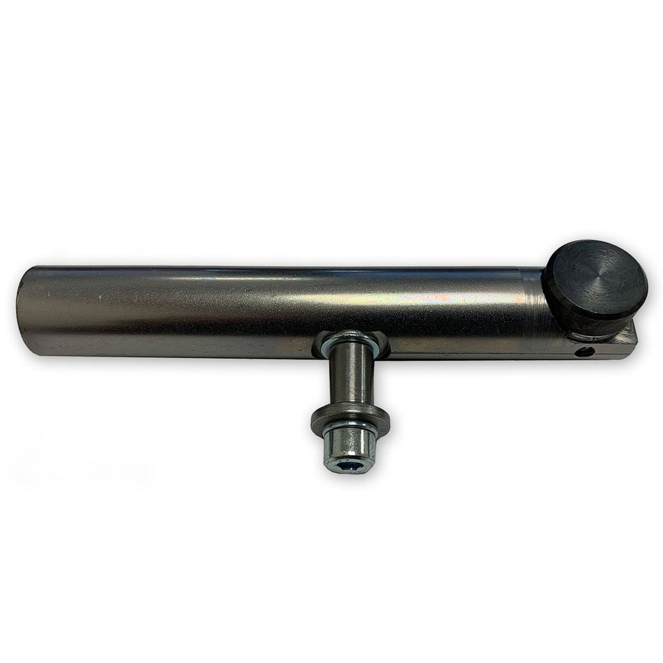 Lock Slide to suit Column Lift, featuring a metal cylinder with a round knob and screw, designed for secure use in commercial vehicle systems.